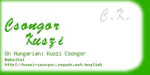 csongor kuszi business card